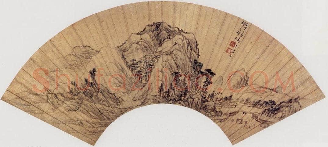 1701 邹喆 《嵩山萧寺图》 书画作品