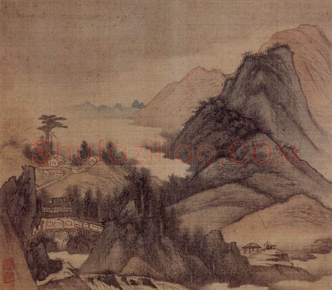 明末清初 吴宏 《山水册》 书画作品