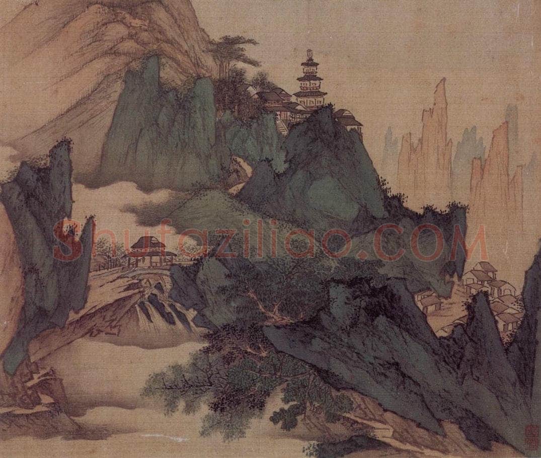 明末清初 吴宏 《山水册》 书画作品