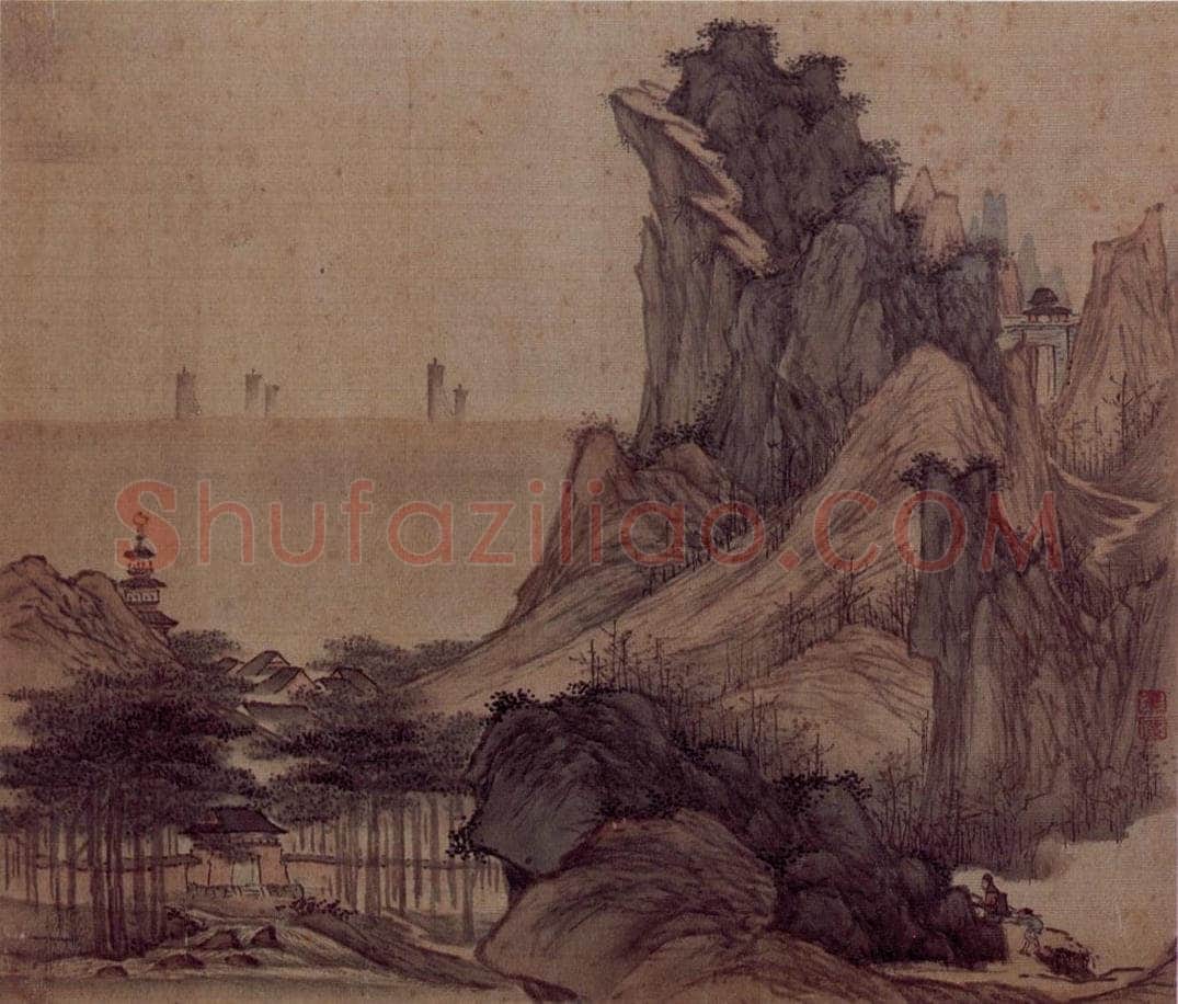 明末清初 吴宏 《山水册》 书画作品
