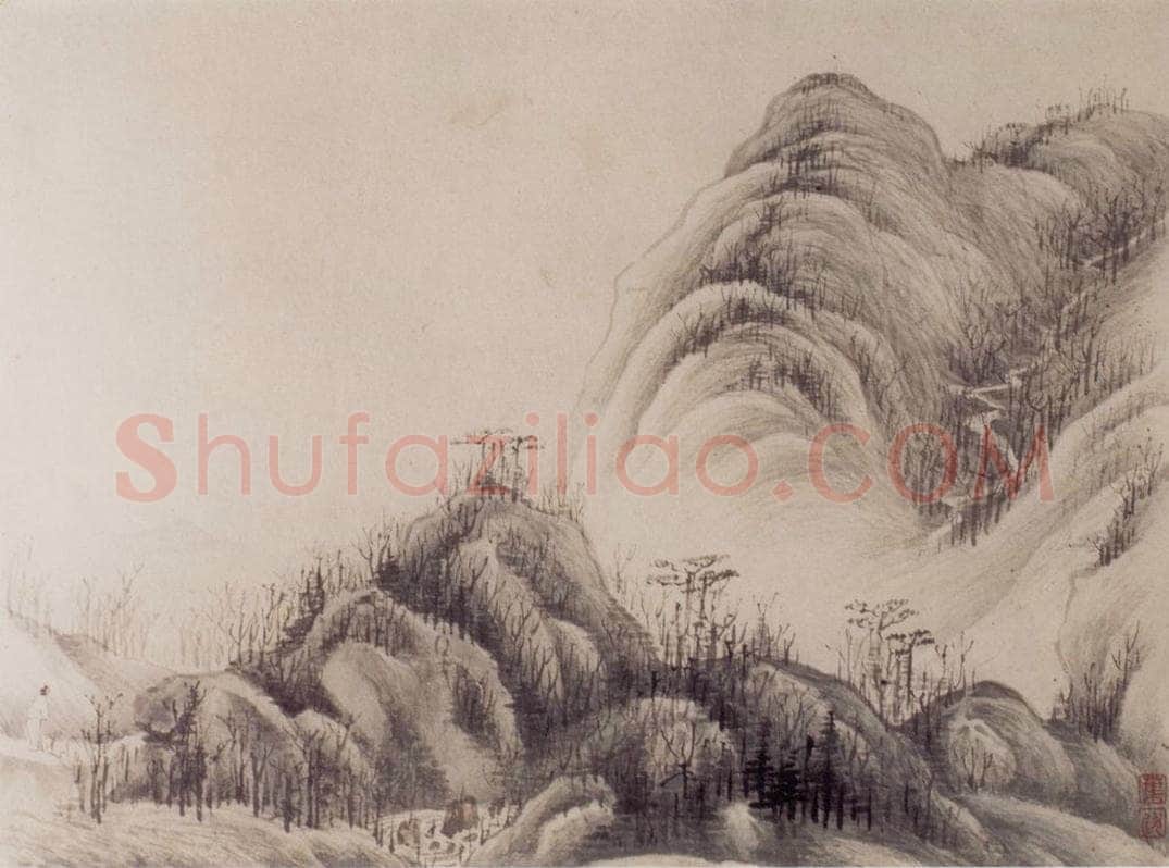 1647 叶欣 《山水册》 书画作品