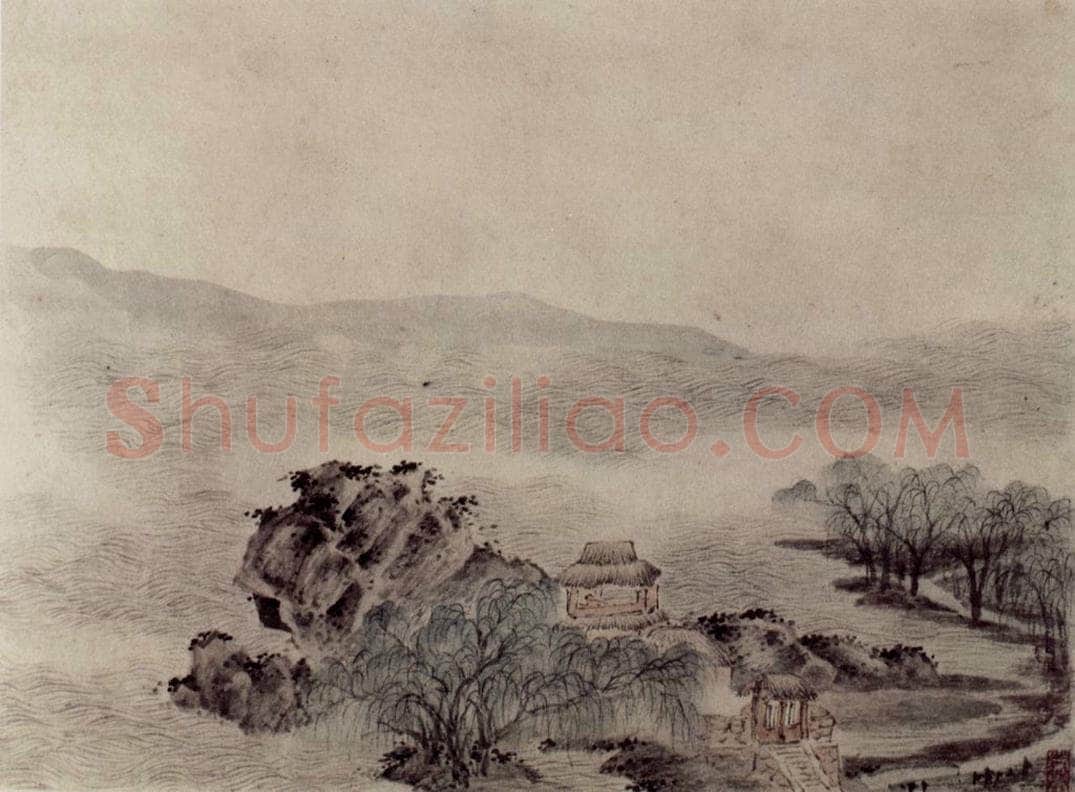 1647 叶欣 《山水册》 书画作品