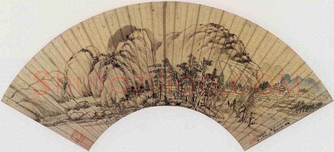 1672 叶欣 《金陵八家扇面》 书画作品