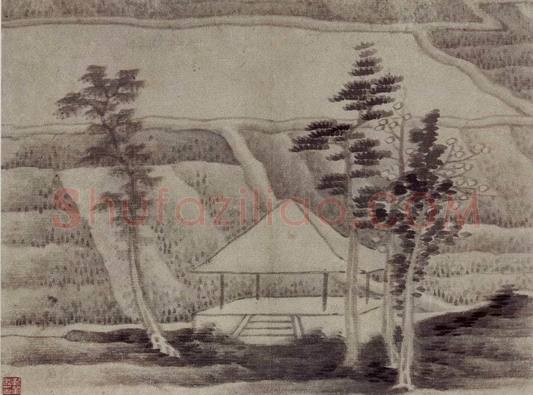 1657 龚贤 《山水册》 书画作品