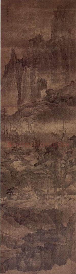 明末 龚贤 《长林茅屋图》 书画作品