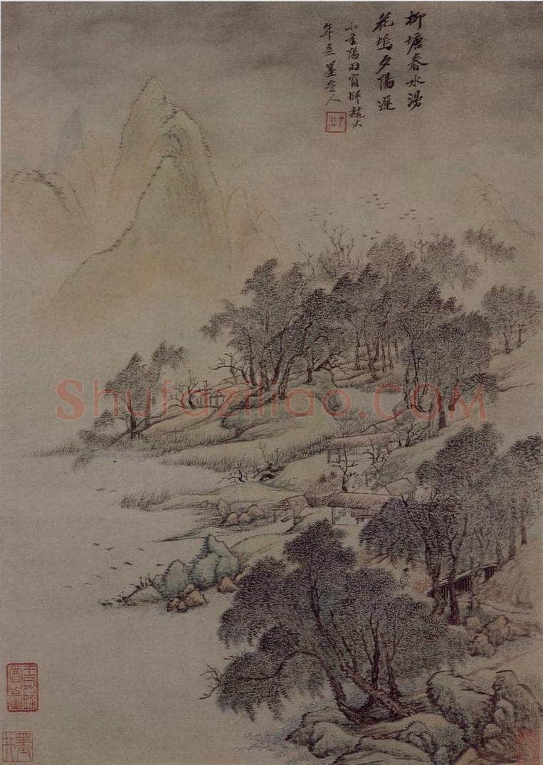 清 吴历 《仿古山水册》 书画作品