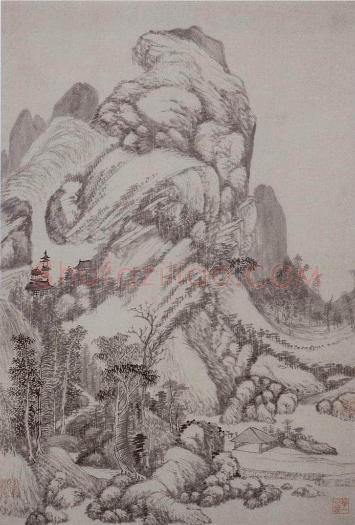 清 吴历 《仿古山水册》 书画作品