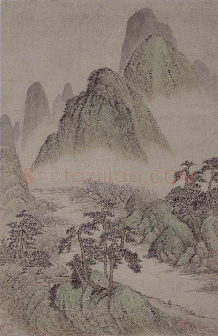 清 吴历 《仿古山水册》 书画作品