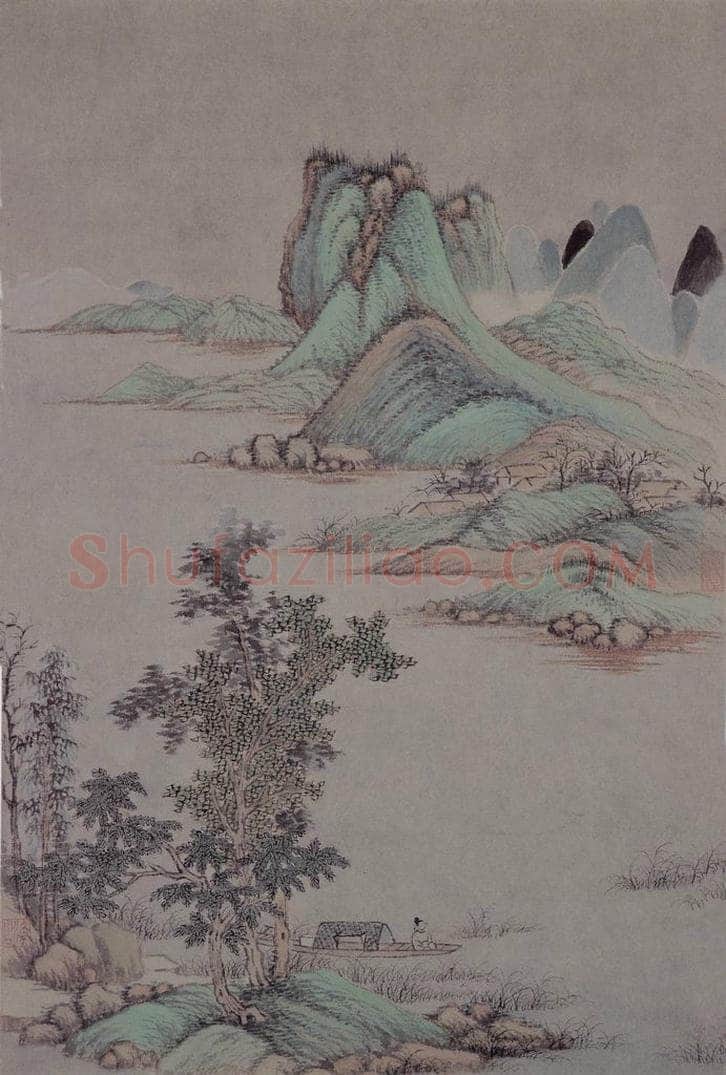 清 吴历 《仿古山水册》 书画作品