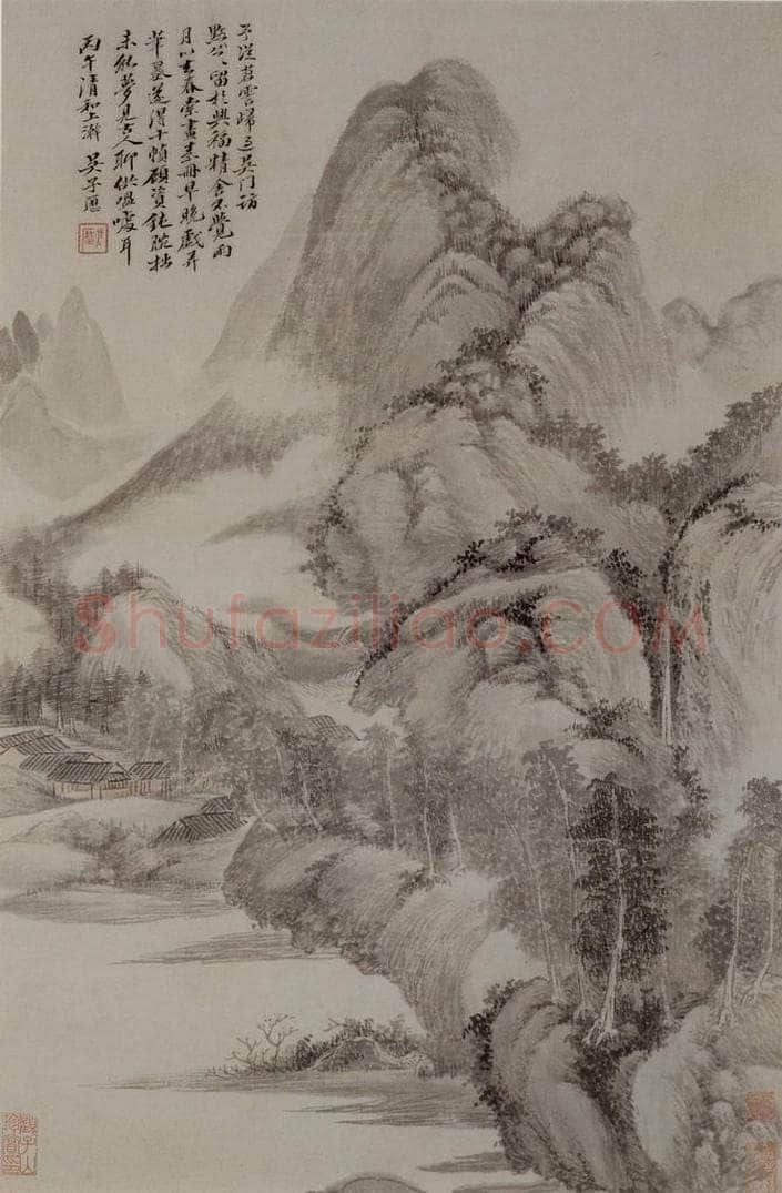清 吴历 《仿古山水册》 书画作品