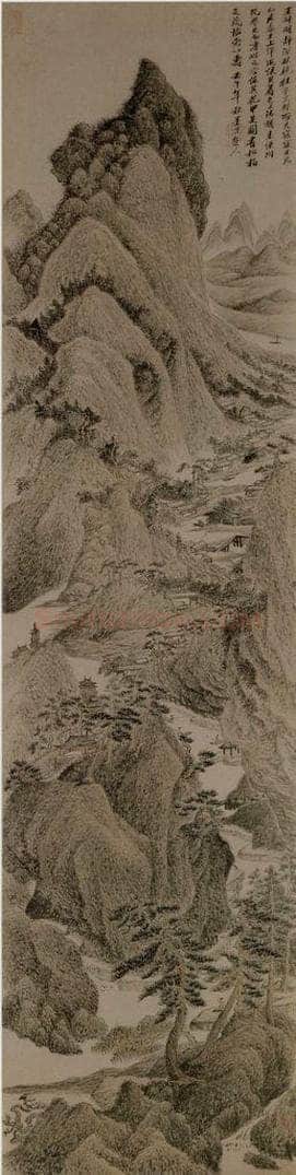 清 吴历 《静深秋晓图轴》 书画作品