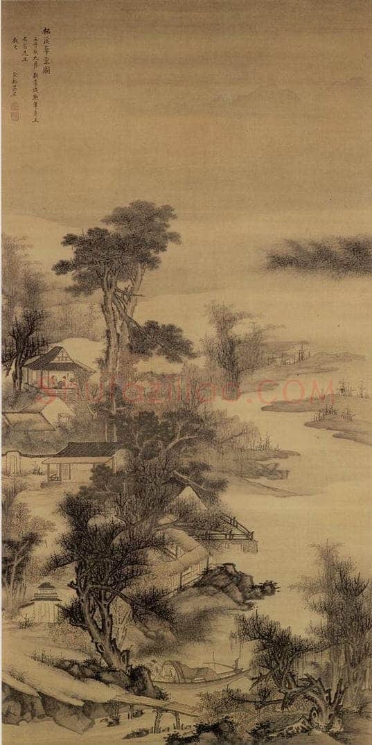 清 吴宏 《柘溪草堂图轴》 书画作品
