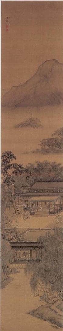 清 袁江 《昼锦堂图轴》 书画作品