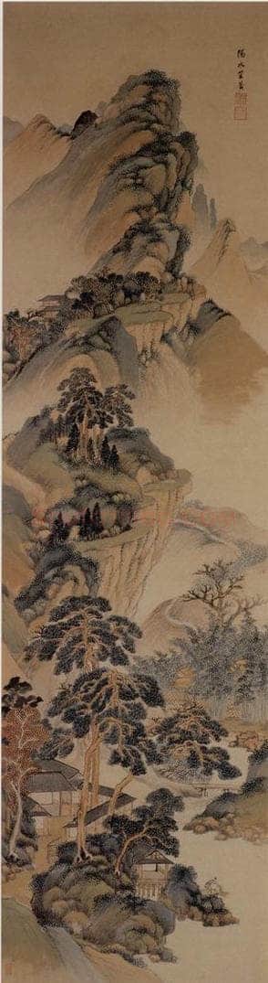 清 王鉴 《仿古山水屏》 书画作品