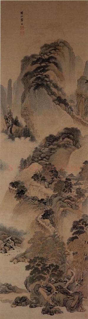 清 王鉴 《仿古山水屏》 书画作品