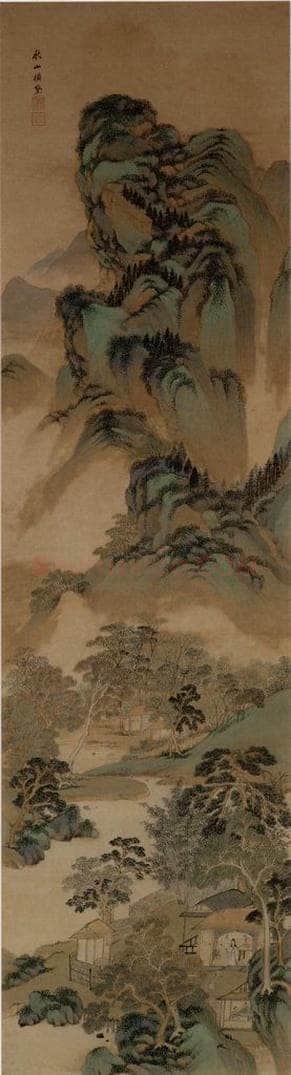 清 王鉴 《仿古山水屏》 书画作品