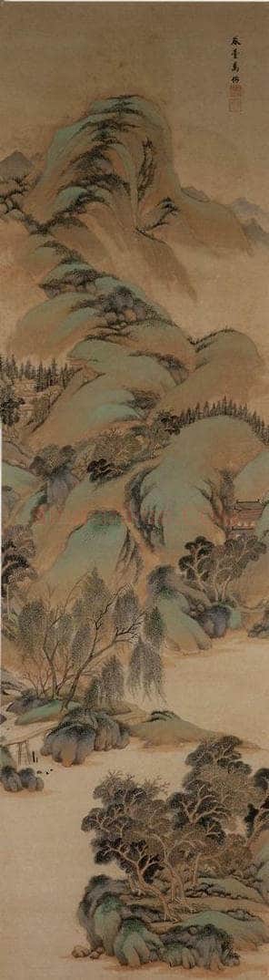 清 王鉴 《仿古山水屏》 书画作品