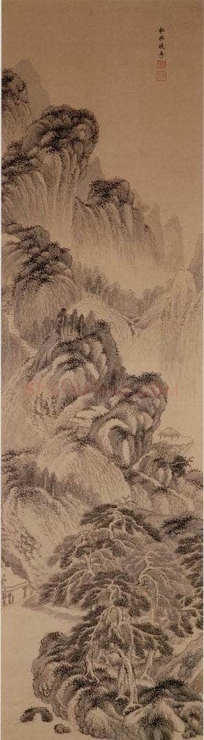 清 王鉴 《仿古山水屏》 书画作品