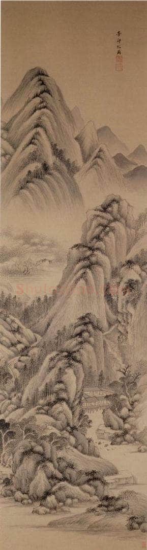 清 王鉴 《仿古山水屏》 书画作品