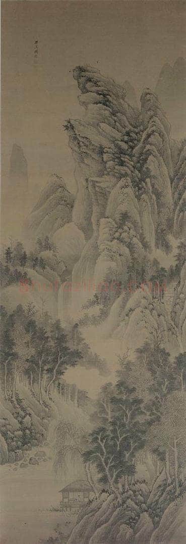 清 周复 《深山高远图轴》 书画作品