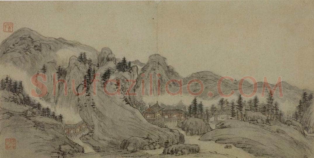 清 程正揆 《山水图册》 书画作品