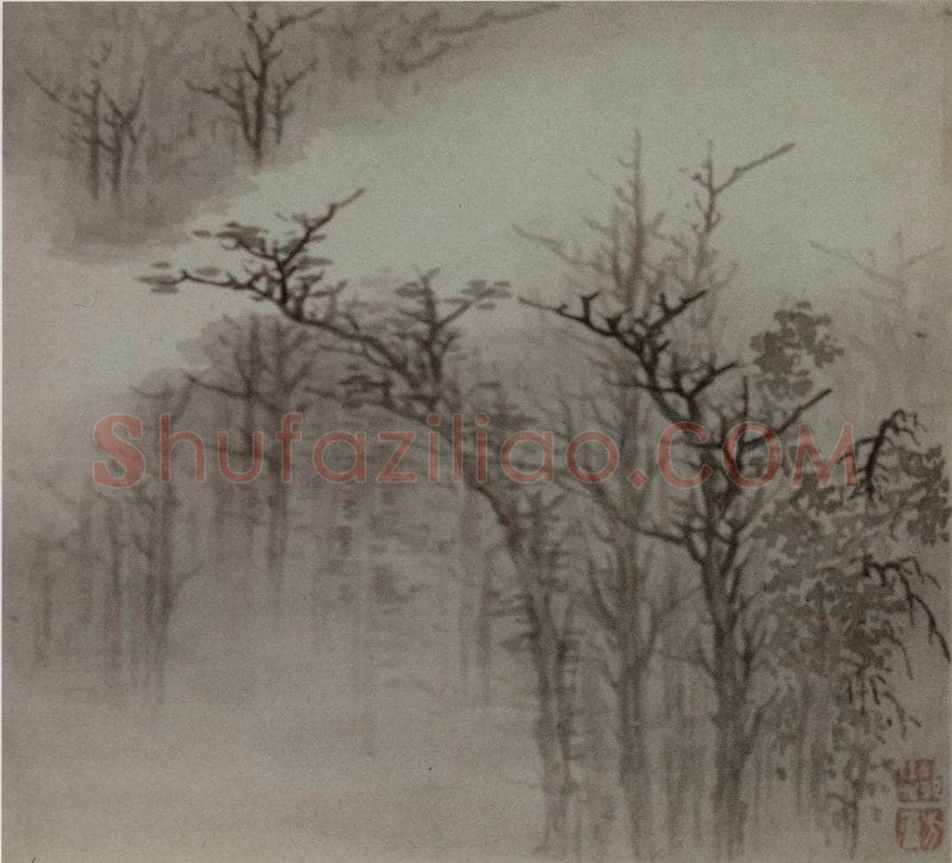 清 邹喆 《山水图册页》 书画作品