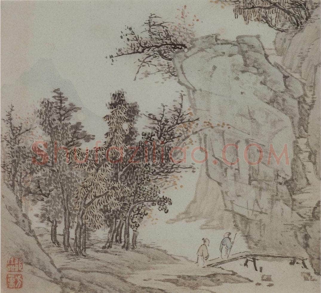 清 邹喆 《山水图册页》 书画作品