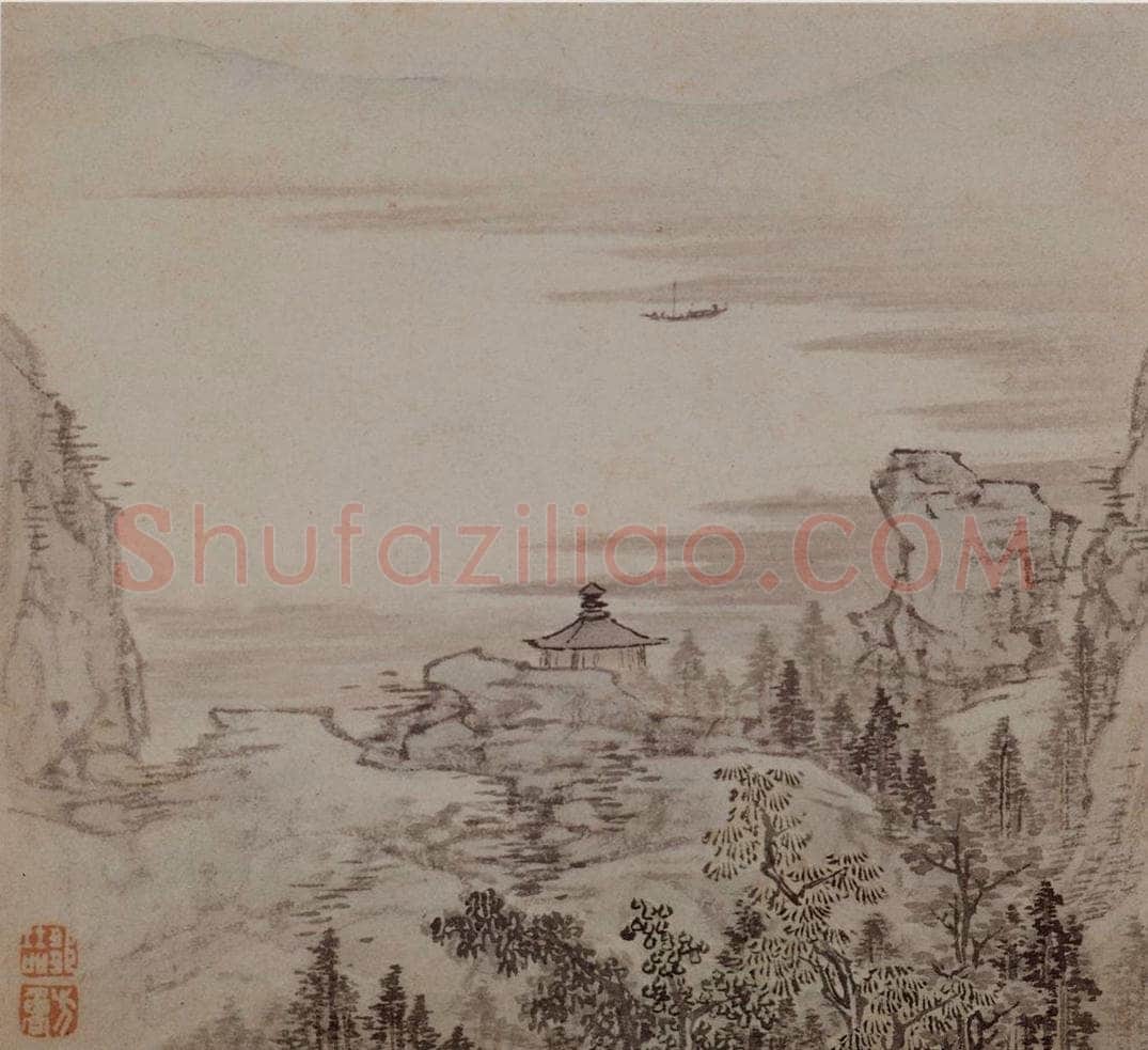 清 邹喆 《山水图册页》 书画作品