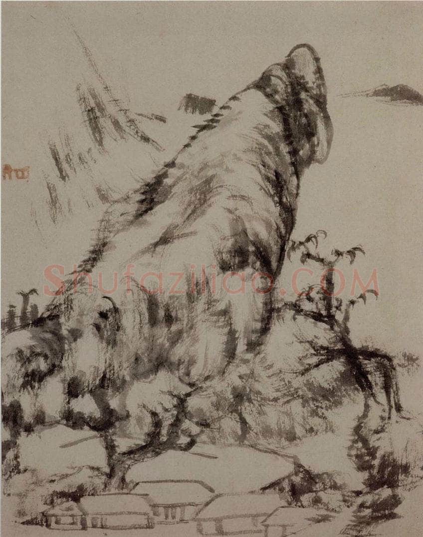 清 朱耷 《山水册》 书画作品
