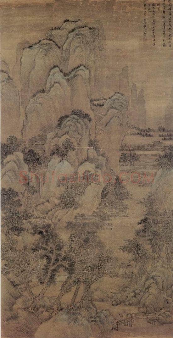 清 王翚 《仿关仝山水图轴》 书画作品