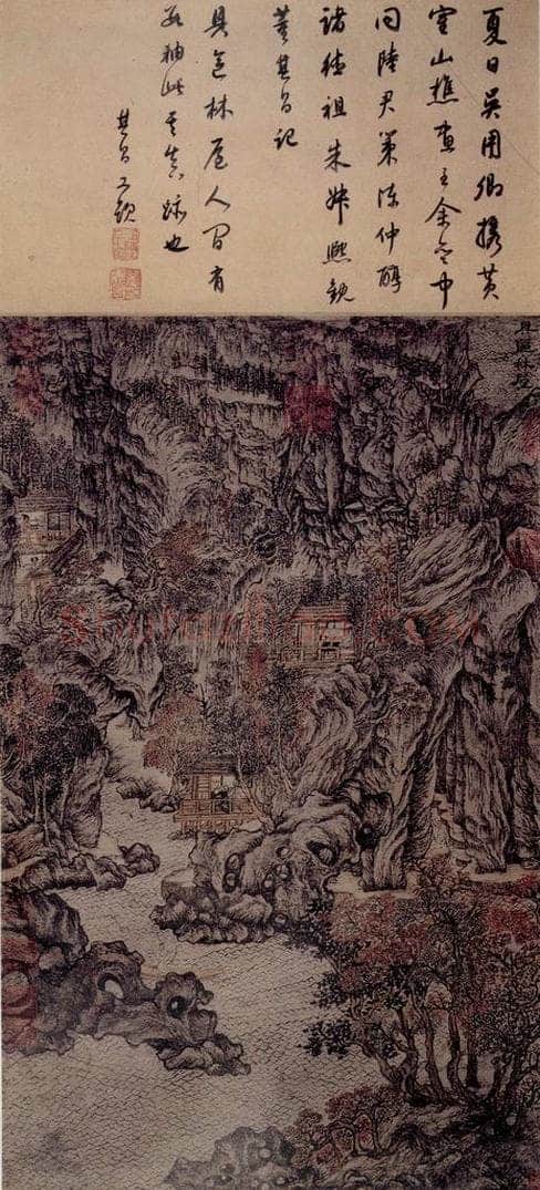 元朝 王蒙 《具区林屋图》 书画作品