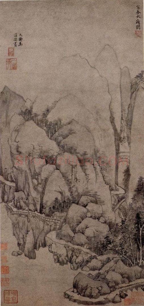 元朝 黄公望 《富春大领图》 书画作品