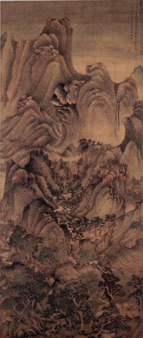 元朝 王蒙 《夏山高隐图》 书画作品