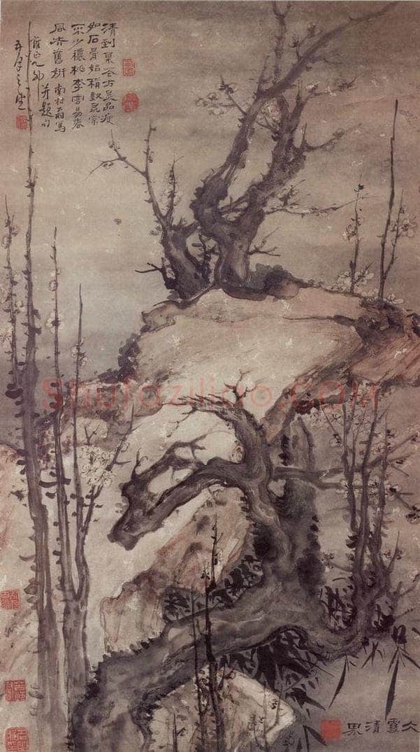 清 高凤翰 《冰雪清界图》 书画作品