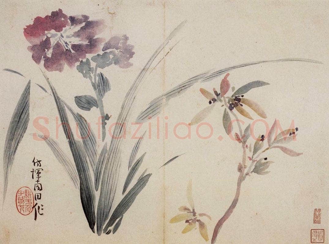清 高凤翰 《花卉册十开》 书画作品