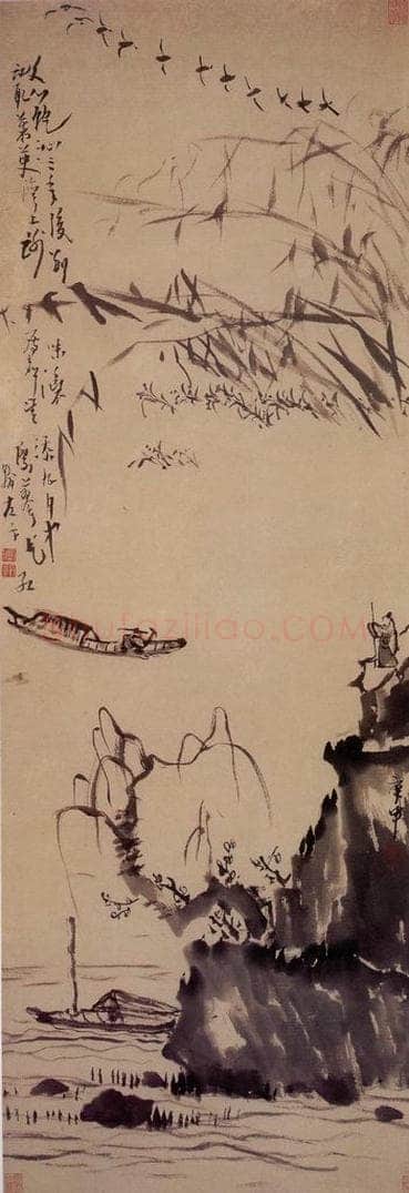 清 高凤翰 《湾上送别图》 书画作品