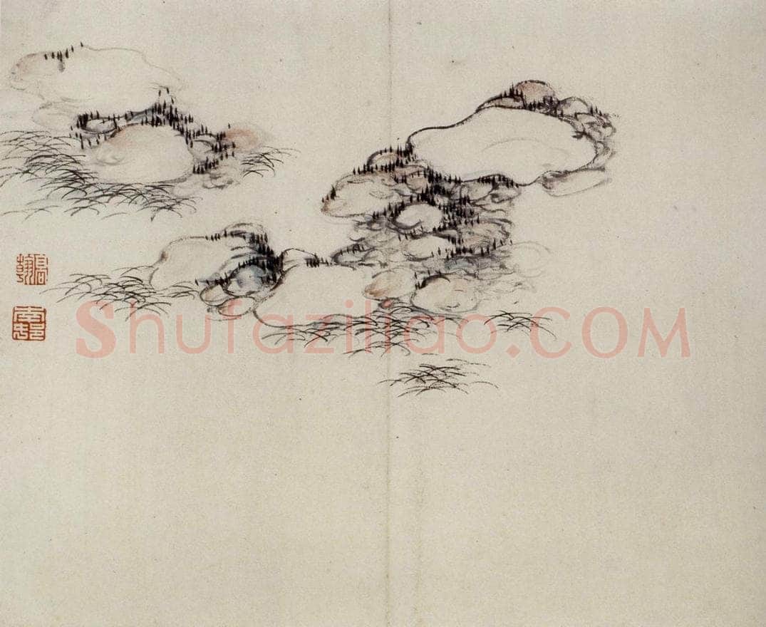 清 高凤翰 《山水花卉册》 书画作品