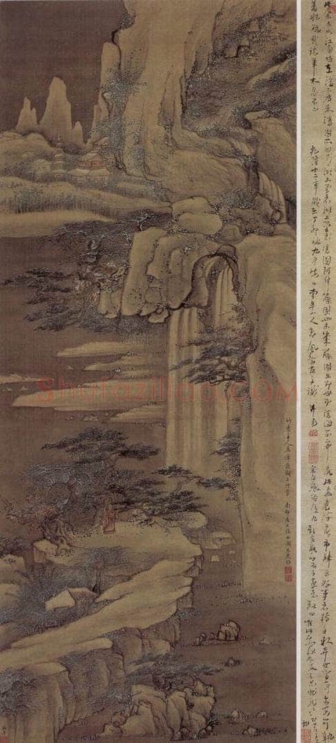 清 高凤翰 《雪景山水》 书画作品