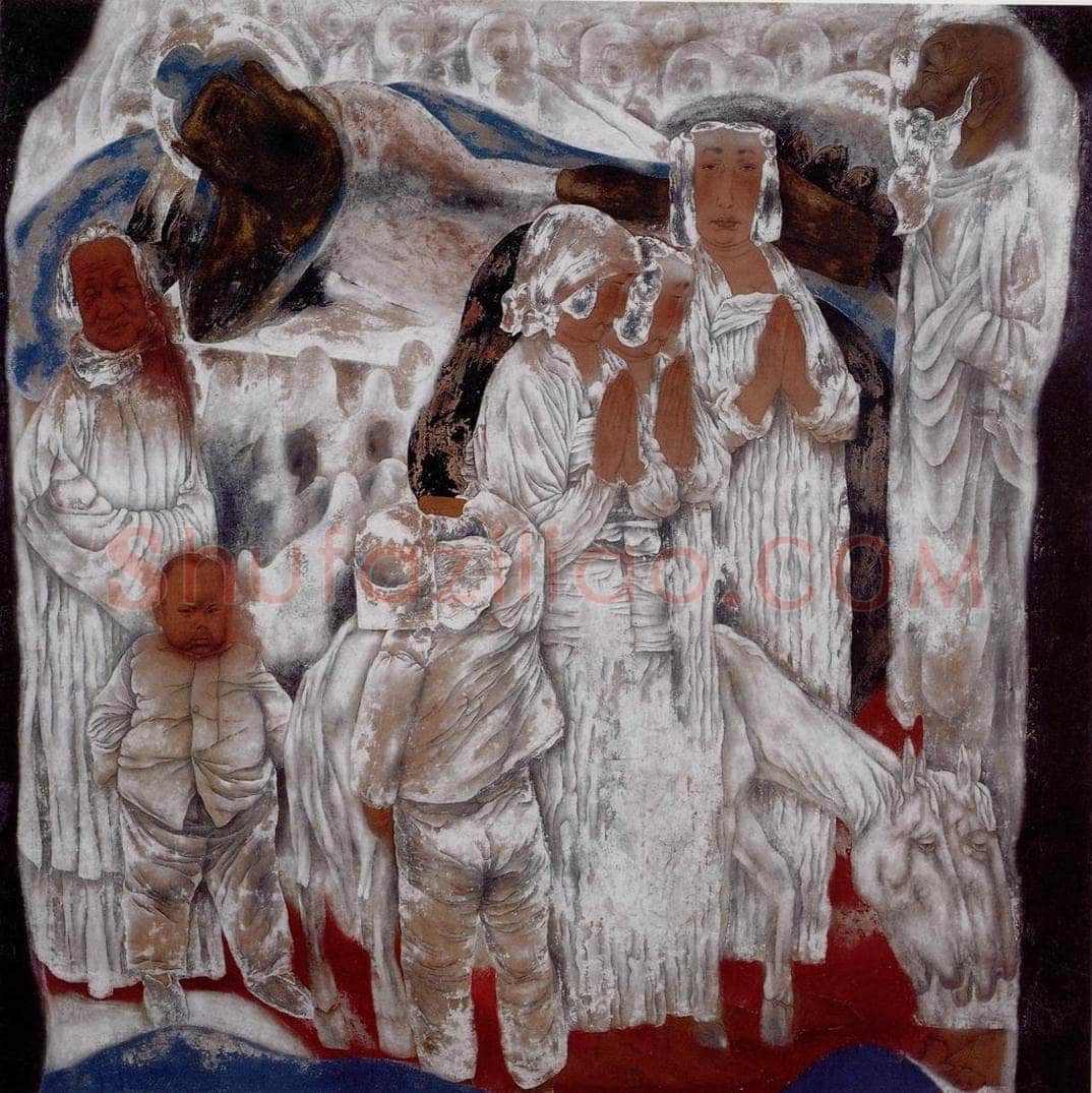 1995年 唐勇力 《敦煌之梦》 书画作品