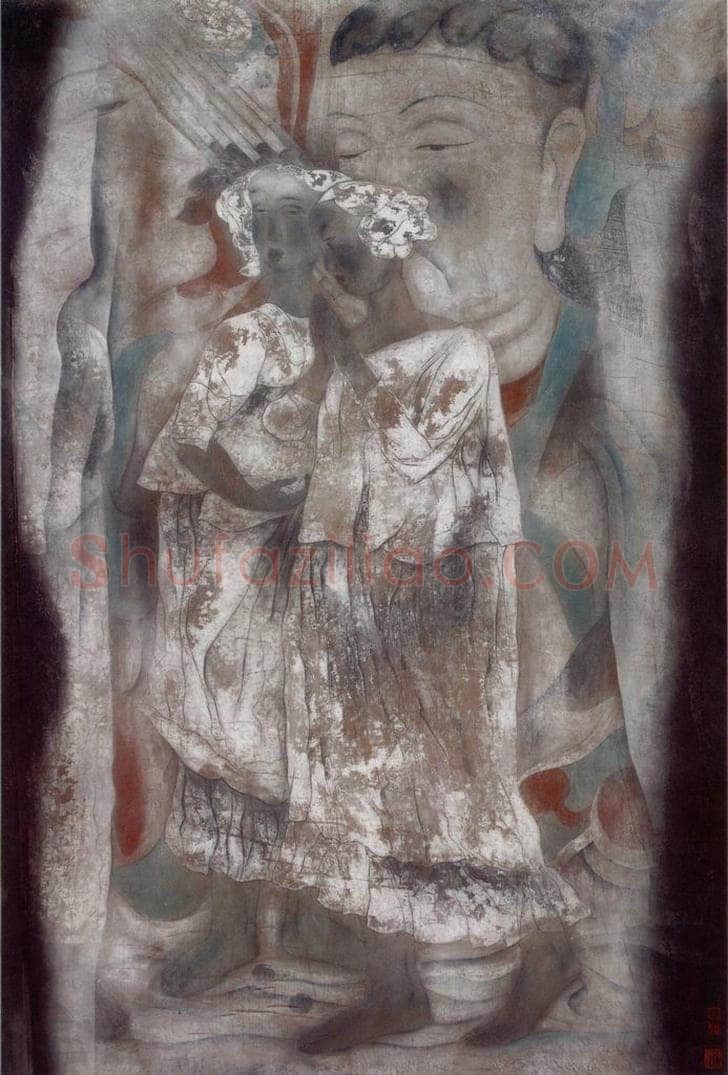 1993年 唐勇力 《敦煌之梦》 书画作品