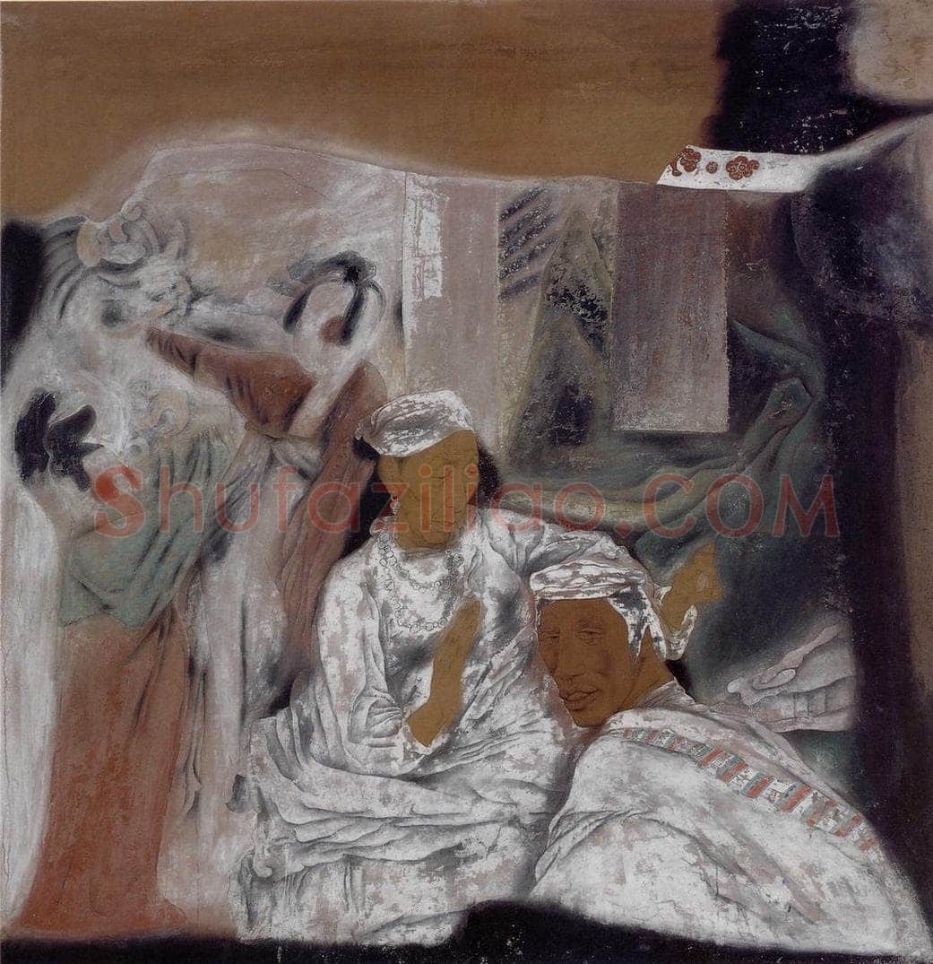 1996年 唐勇力 《敦煌之梦》 书画作品