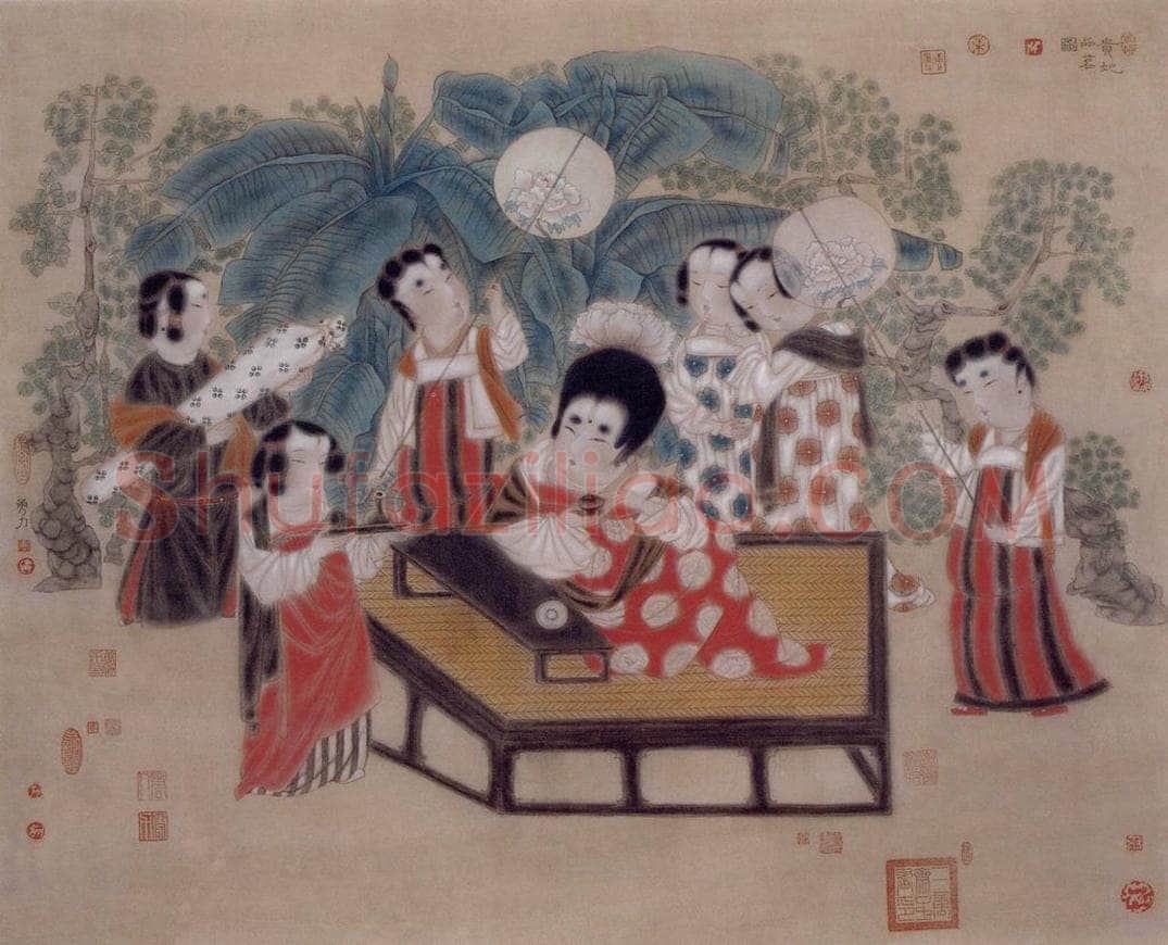 1992年 唐勇力 《品茗图》 书画作品