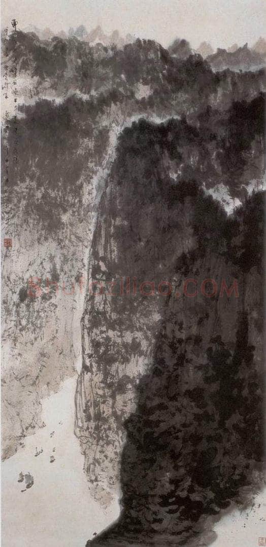 1962年 傅抱石 《杜甫诗意》 书画作品