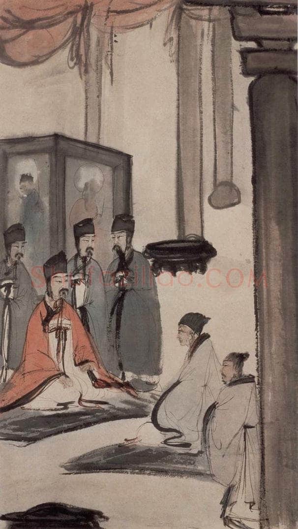 20世纪40年代初 傅抱石 《郑庄公见母》 书画作品