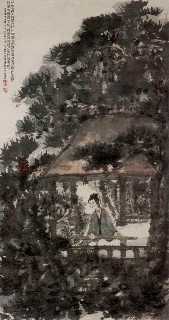 1944年 傅抱石 《谁会幽心》 书画作品