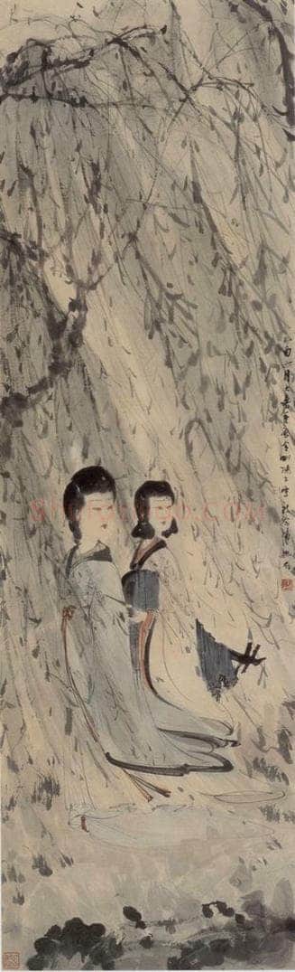 1945年 傅抱石 《春光图》 书画作品