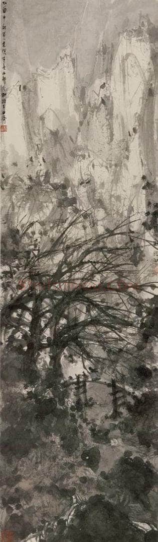 1945年 傅抱石 《风雨归人图》 书画作品
