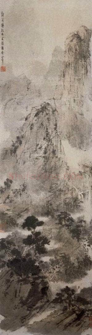 约1947年 傅抱石 《策杖寻幽图》 书画作品