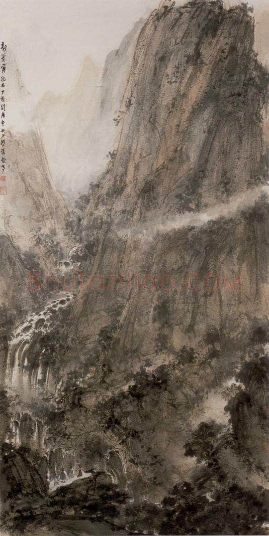 1947年 傅抱石 《游山图》 书画作品
