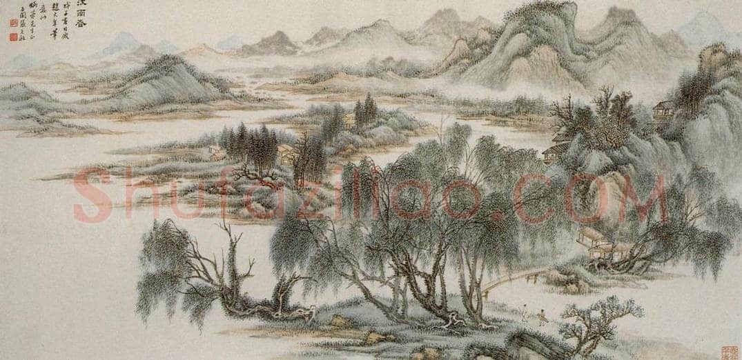民国 张玄 《江南春》 书画作品